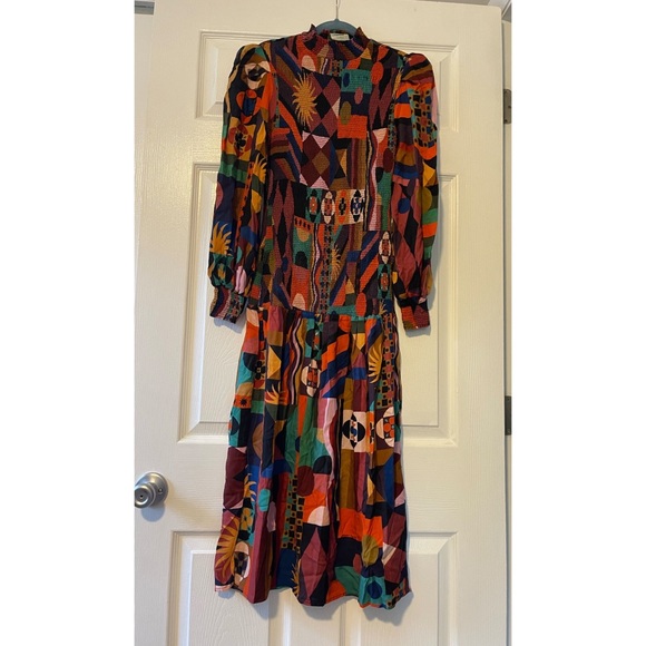 FARM Rio Multicolor Tropical Shapes Lenzing Ecovero
Viscose Midi Dress N… - Picture 3 of 8